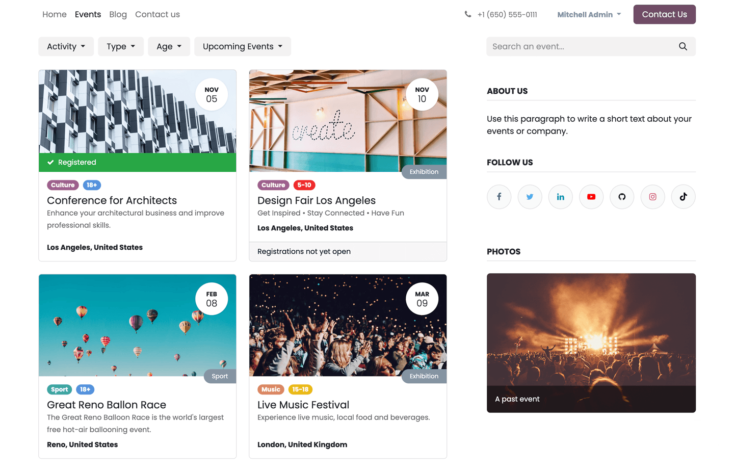 Events — Odoo