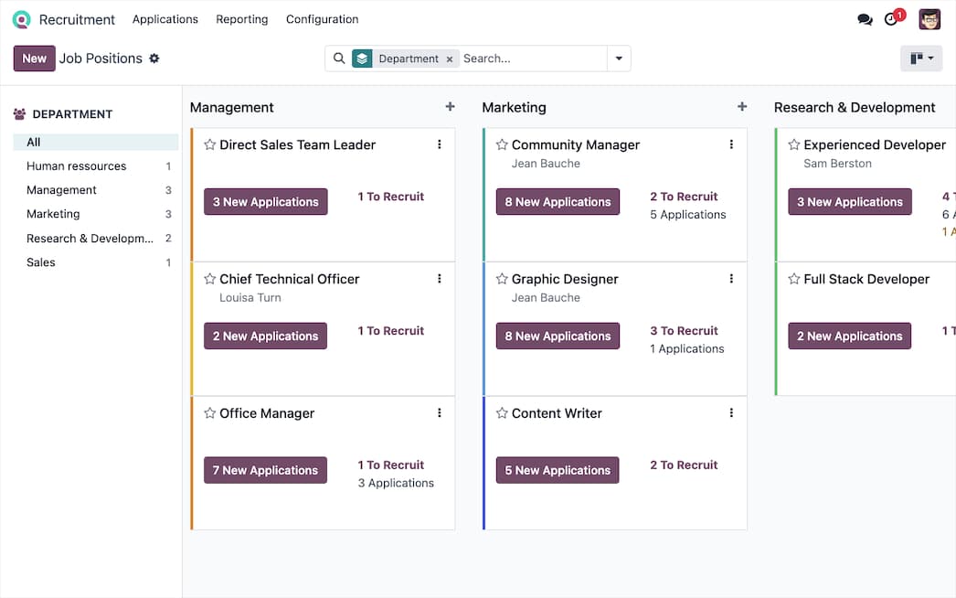 Recruitment — Odoo
